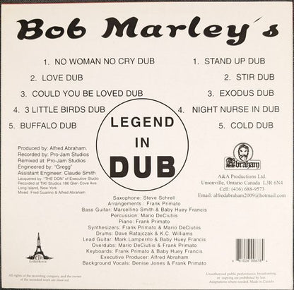Various : Bob Marley's Legend In Dub (LP, Album, Gre)