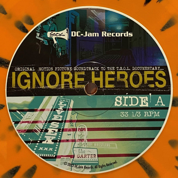 Greg Kuehn : Ignore Heroes: Original Motion Picture Soundtrack To The T.S.O.L. Documentary... (LP, Album, Ora)