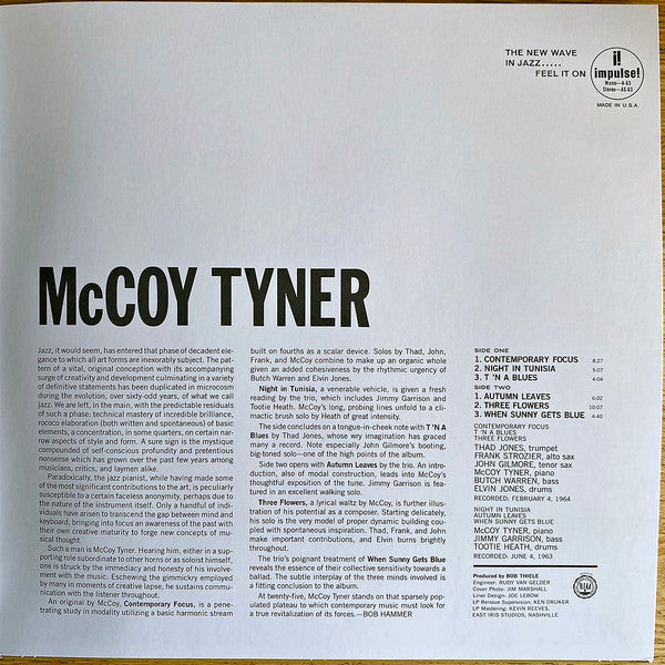 McCoy Tyner : Today And Tomorrow (LP, Album, RE, RM, 180)