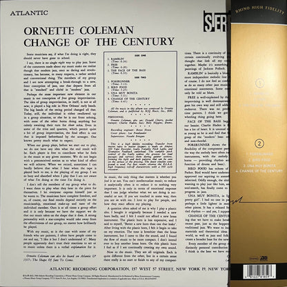 Ornette Coleman : Change Of The Century (LP, Album, Ltd, Num, RE, 180)
