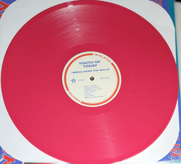 Youth Of Today : Break Down The Walls (LP, Album, Ltd, RE, Pin)