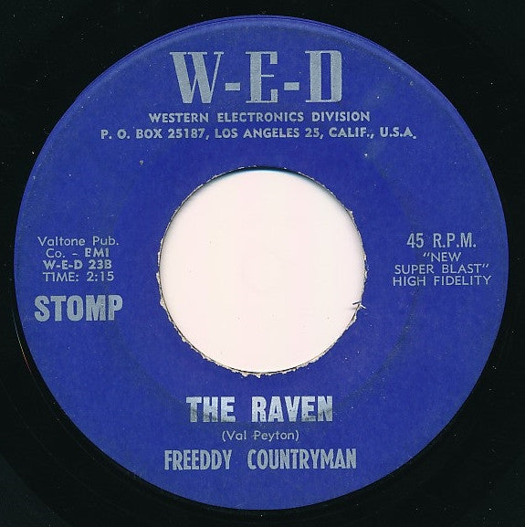 Freddy Countryman : Back Up And Push / The Raven (7")