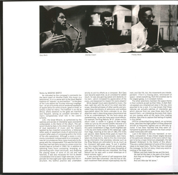 Gary Bartz : Another Earth (LP, Album, Club, RE, 180)