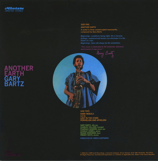 Gary Bartz : Another Earth (LP, Album, Club, RE, 180)