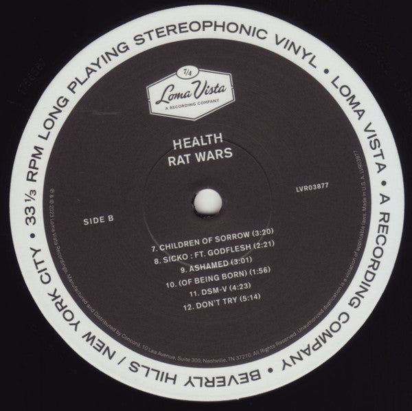 HEALTH (2) : Rat Wars (LP, Album, RP)