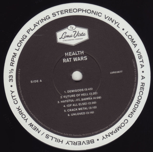 HEALTH (2) : Rat Wars (LP, Album, RP)
