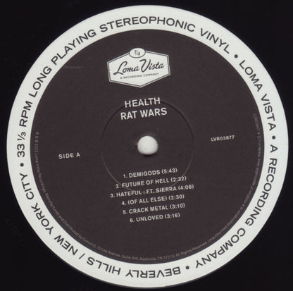 HEALTH (2) : Rat Wars (LP, Album, RP)