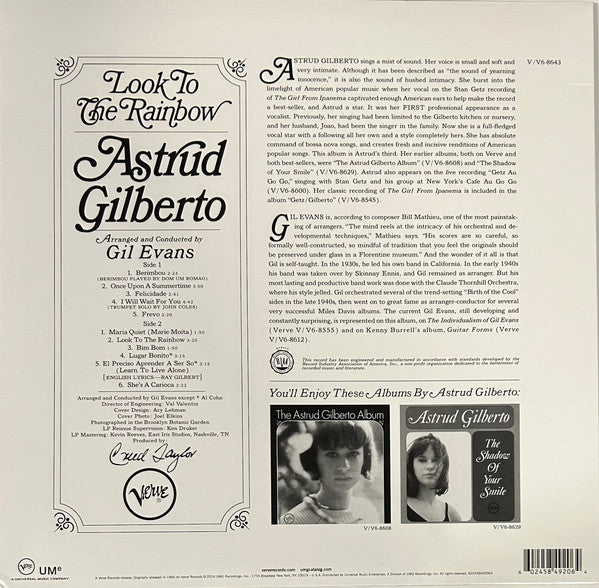 Astrud Gilberto : Look To The Rainbow (LP, Album, RE, 180)