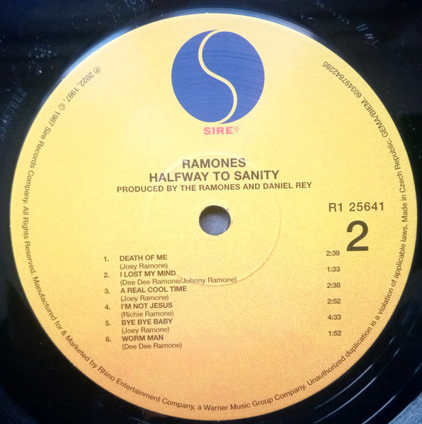 Ramones : Halfway To Sanity (LP, Album, RE, GZ )