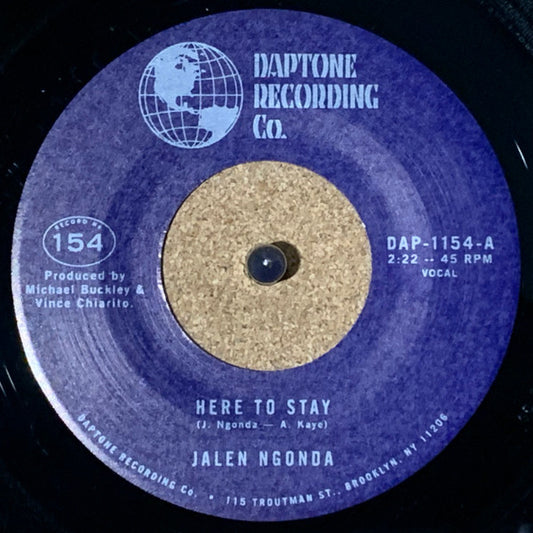 Jalen Ngonda* : Here To Stay / If You Don't Want My Love (7", Single)
