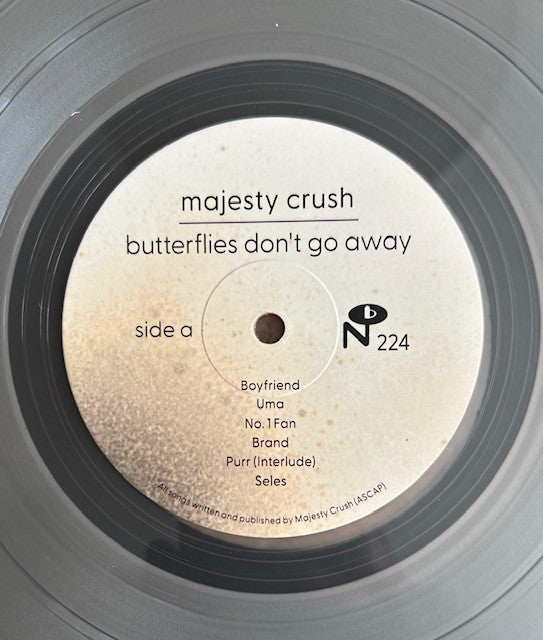 Majesty Crush : Butterflies Don't Go Away (LP, Album, RE + LP, Comp + Ltd, RM, Gho)