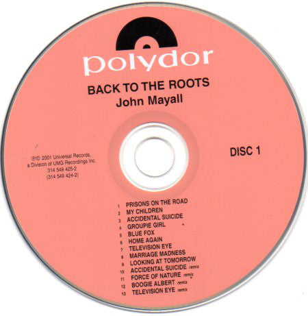 John Mayall : Back To The Roots (2xCD, Album, RE, RM)