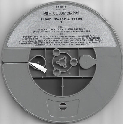 Blood, Sweat And Tears : Blood, Sweat And Tears 3 (Reel, 4tr Stereo, 7" Reel, Album)