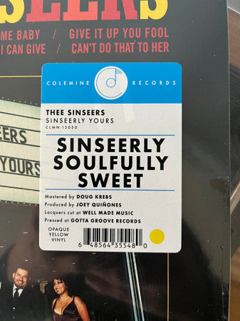 Thee Sinseers : Sinseerly Yours (LP, Album, Opa)