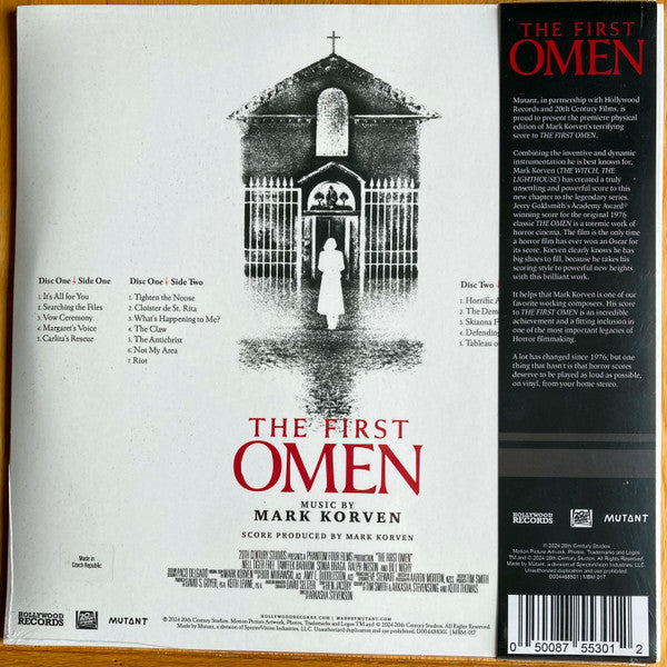 Mark Korven : The First Omen (Original Motion Picture Soundtrack) (2xLP, Tra)