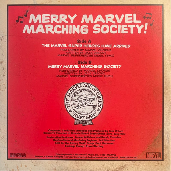 Marvel Chorus : The Marvel Super Heroes Have Arrived / Merry Marvel Marching Society (7", Single, RE, RM)