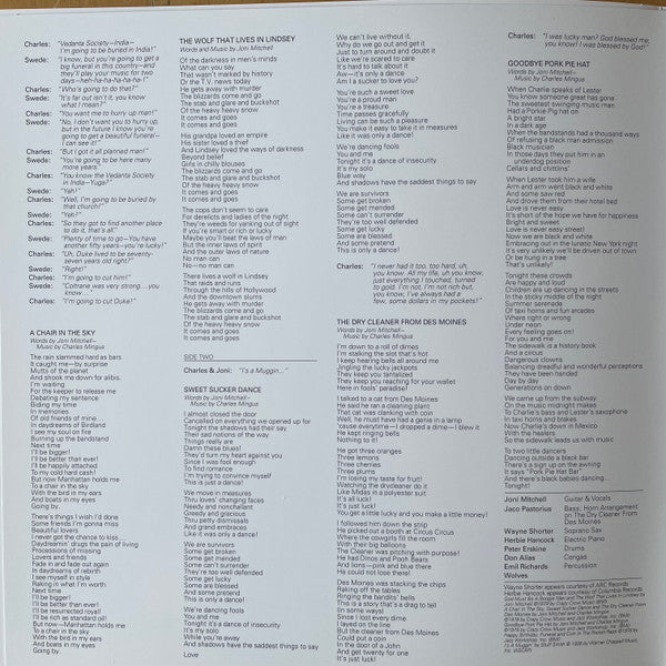 Joni Mitchell : Mingus (LP, Album, RE, RM, Tra)