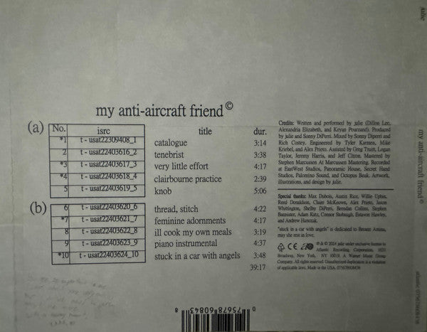 julie (103) : My Anti-Aircraft Friend (CDr, Album)