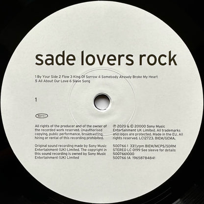Sade : Lovers Rock (LP, Album, RE, RM, Hal)