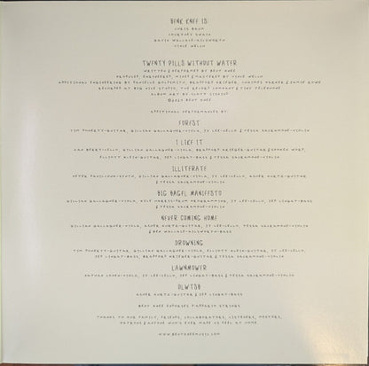 Bent Knee : Twenty Pills Without Water (LP, Album, Yel)