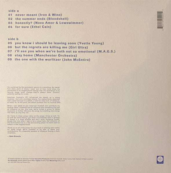 Various : American Football (Covers) (LP, Album, Comp, Fro)