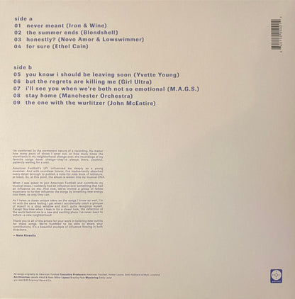 Various : American Football (Covers) (LP, Album, Comp, Fro)