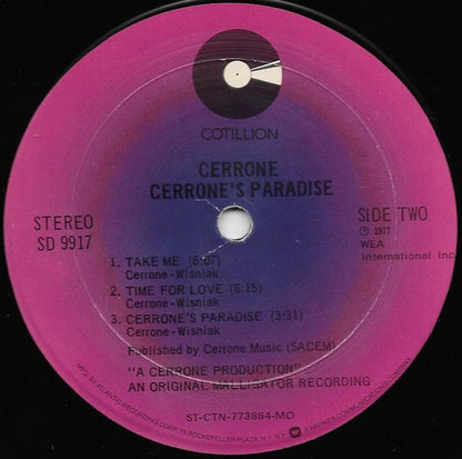 Cerrone : Cerrone's Paradise (LP, Album, Mon)