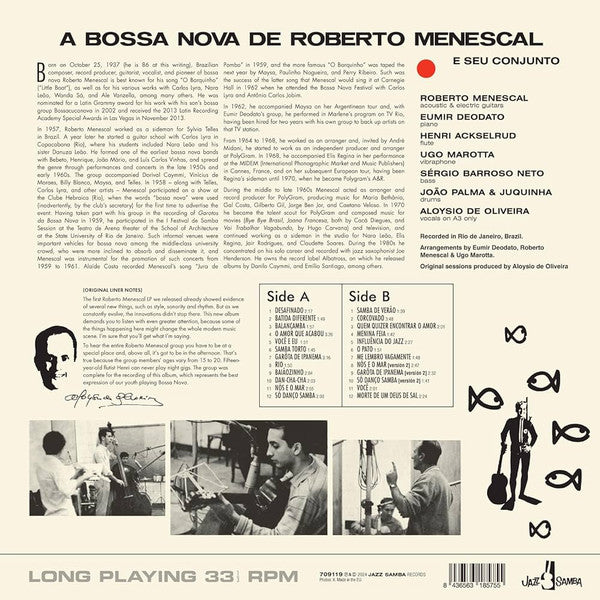 Roberto Menescal E Seu Conjunto : A Bossa Nova De Roberto Menescal E Seu Conjunto (LP, Album, RE)