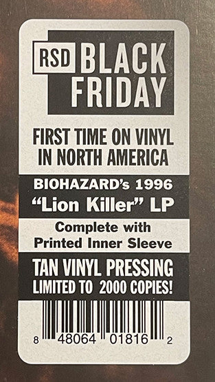 Biohazard : Mata Leão (LP, Album, RSD, Ltd, RE, Tan)