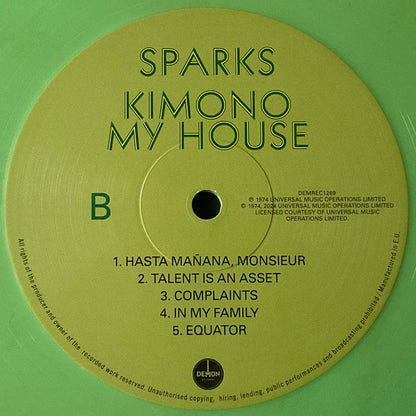 Sparks : Kimono My House (LP, Album, RE, Gre)