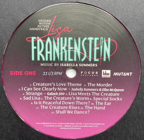 Isabella Summers : Lisa Frankenstein (Original Motion Picture Soundtrack) (LP, Ltd, RE, Glo)