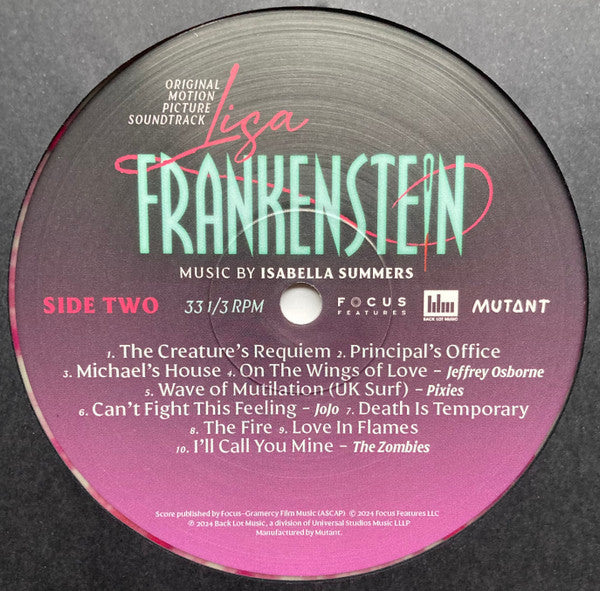 Isabella Summers : Lisa Frankenstein (Original Motion Picture Soundtrack) (LP, Ltd, RE, Glo)