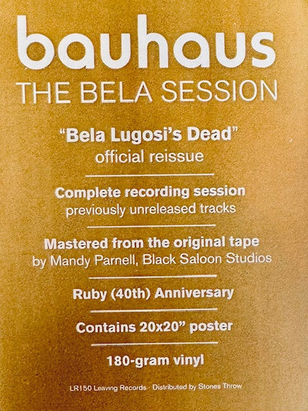 Bauhaus : Bela Lugosi's Dead - The Bela Session (12", Ltd, RE, Rub)