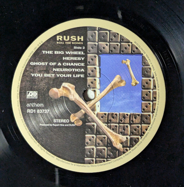 Rush : Roll The Bones (LP, Album, RE, RM, 180)