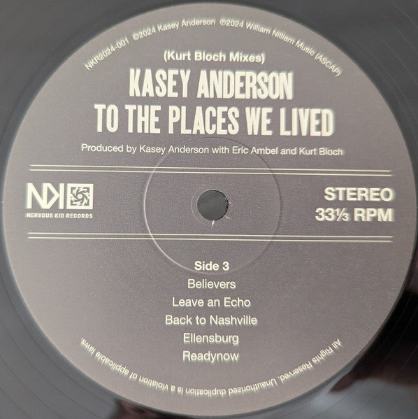 Kasey Anderson : To The Places We Lived (LP)