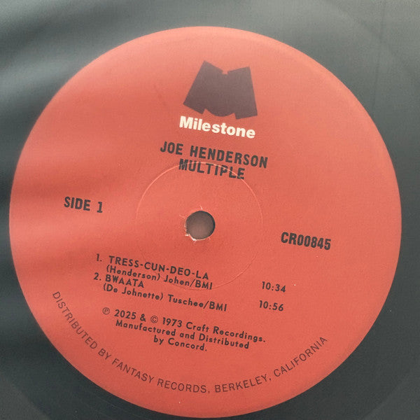 Joe Henderson : Multiple (LP, Album, RE, 180)