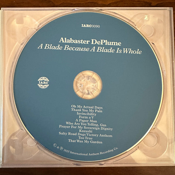 Alabaster DePlume : A Blade Because A Blade Is Whole (CD, Album)