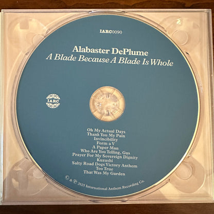Alabaster DePlume : A Blade Because A Blade Is Whole (CD, Album)