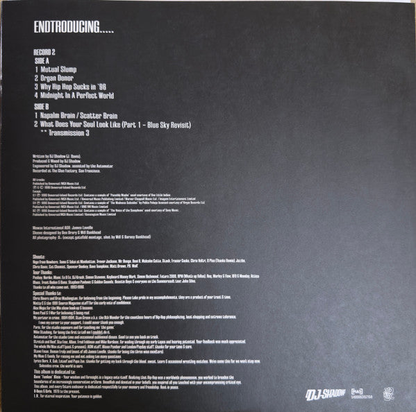 DJ Shadow : Endtroducing..... (2xLP, Album, RE, RM, RP, Gat)