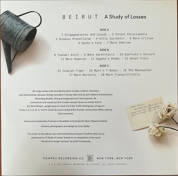 Beirut : A Study Of Losses (LP, Blu + LP, S/Sided, Etch, Blu + Album)