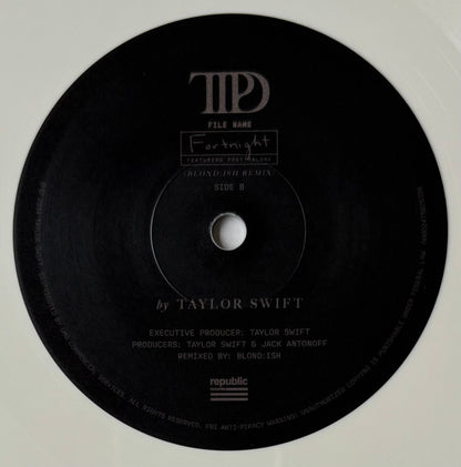Taylor Swift Featuring Post Malone : Fortnight (7", RSD, Single, Whi)