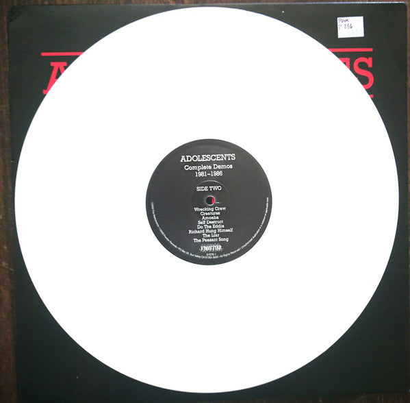 Adolescents : The Complete Demos 1980-1986 (LP, Comp, Whi)