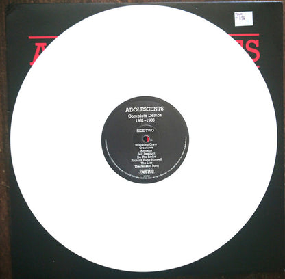 Adolescents : The Complete Demos 1980-1986 (LP, Comp, Whi)