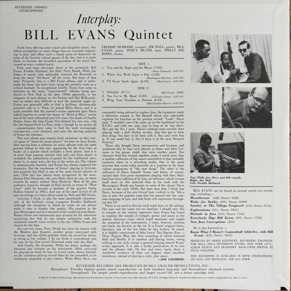 Bill Evans : Interplay (LP, Album, RE, 180)