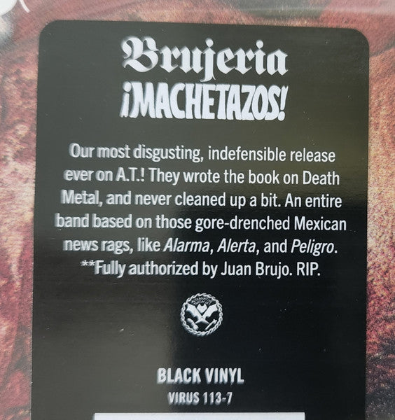 Brujeria : ¡Machetazos! (7", RP)