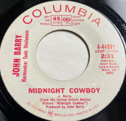 John Barry : Midnight Cowboy (7", Single, Promo)