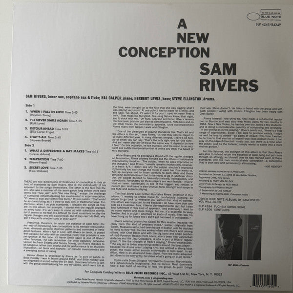 Sam Rivers : A New Conception (LP, Album, RE, Gat)