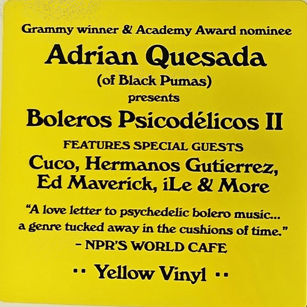 Adrian Quesada : Boleros Psicodélicos II (LP, Yel)