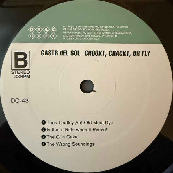 Gastr Del Sol : Crookt, Crackt, Or Fly (LP, Album, RE)