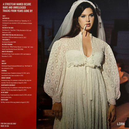 Lana Del Rey : A Streetcar Named Desire (LP, Album, Unofficial, Pin)